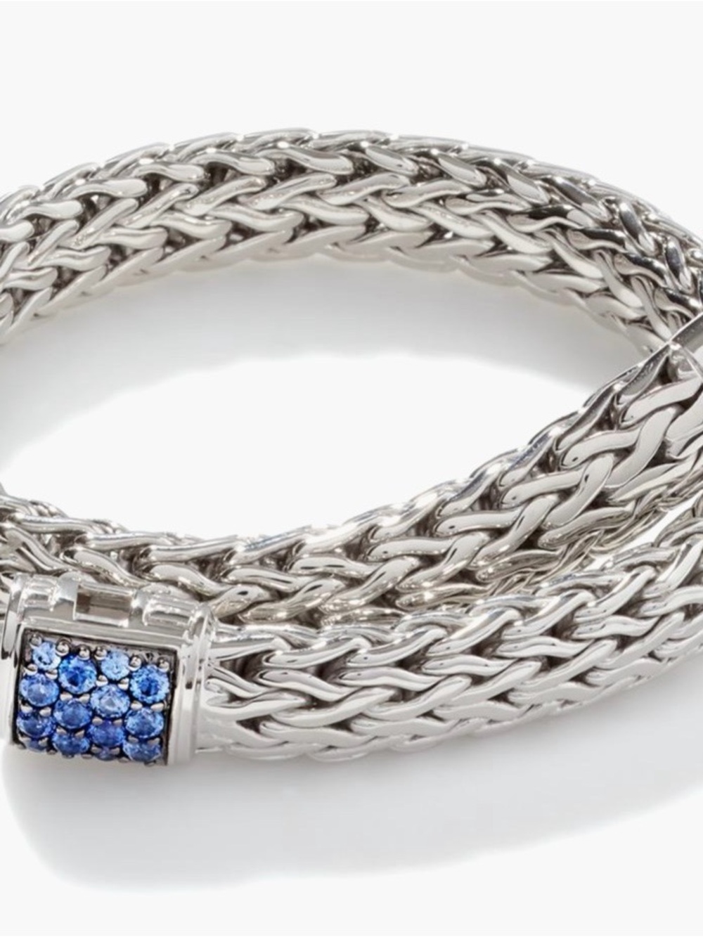 Authentic John Hardy classic chain bracelet with sapphire stones